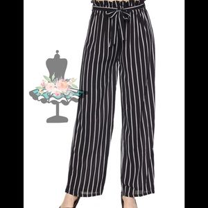 Striped Flowy Pants (Plus Size)